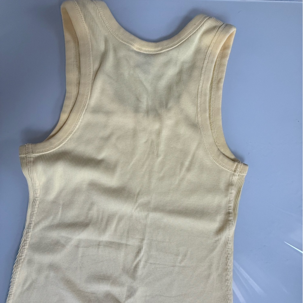 Universal Thread Soft Yellow Ribbed Tank - Picture 2 of 7